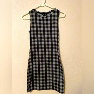 Topshop black and gray gingham dress
